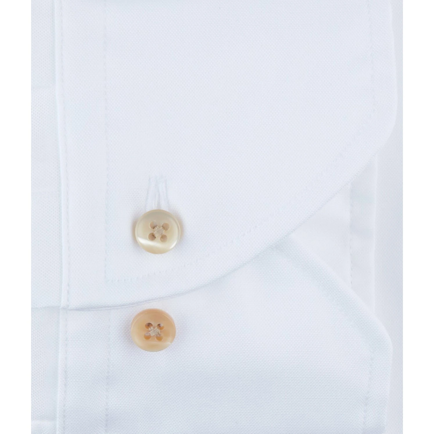 Casual White Fitted Body Oxford Shirt - Stenströms 5 Casual White Fitted Body Oxford Shirt - Stenströms - Image 3