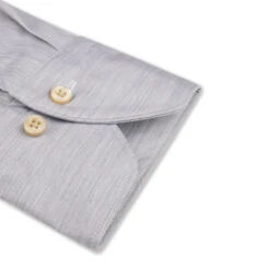 Stenströms Casual Gray Slimline Cotton Twill Shirt 7 Stenströms Casual Gray Slimline Cotton Twill Shirt -ETON Store 6127118818320 5 1