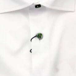 White W/ Contrast Green Buttons Fitted Body Shirt - Stenströms 6 White W/ Contrast Green Buttons Fitted Body Shirt - Stenströms -ETON Store 6127510559000 Stenstroms Fitted Body 7