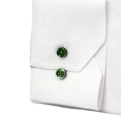 White W/ Contrast Green Buttons Fitted Body Shirt - Stenströms 7 White W/ Contrast Green Buttons Fitted Body Shirt - Stenströms -ETON Store 6127510559000 Stenstroms Fitted Body 8
