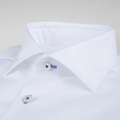 White Twill Fitted Body Contrast Buttonhole Shirt - Stenströms 6 White Twill Fitted Body Contrast Buttonhole Shirt - Stenströms -ETON Store 6127511321000 3
