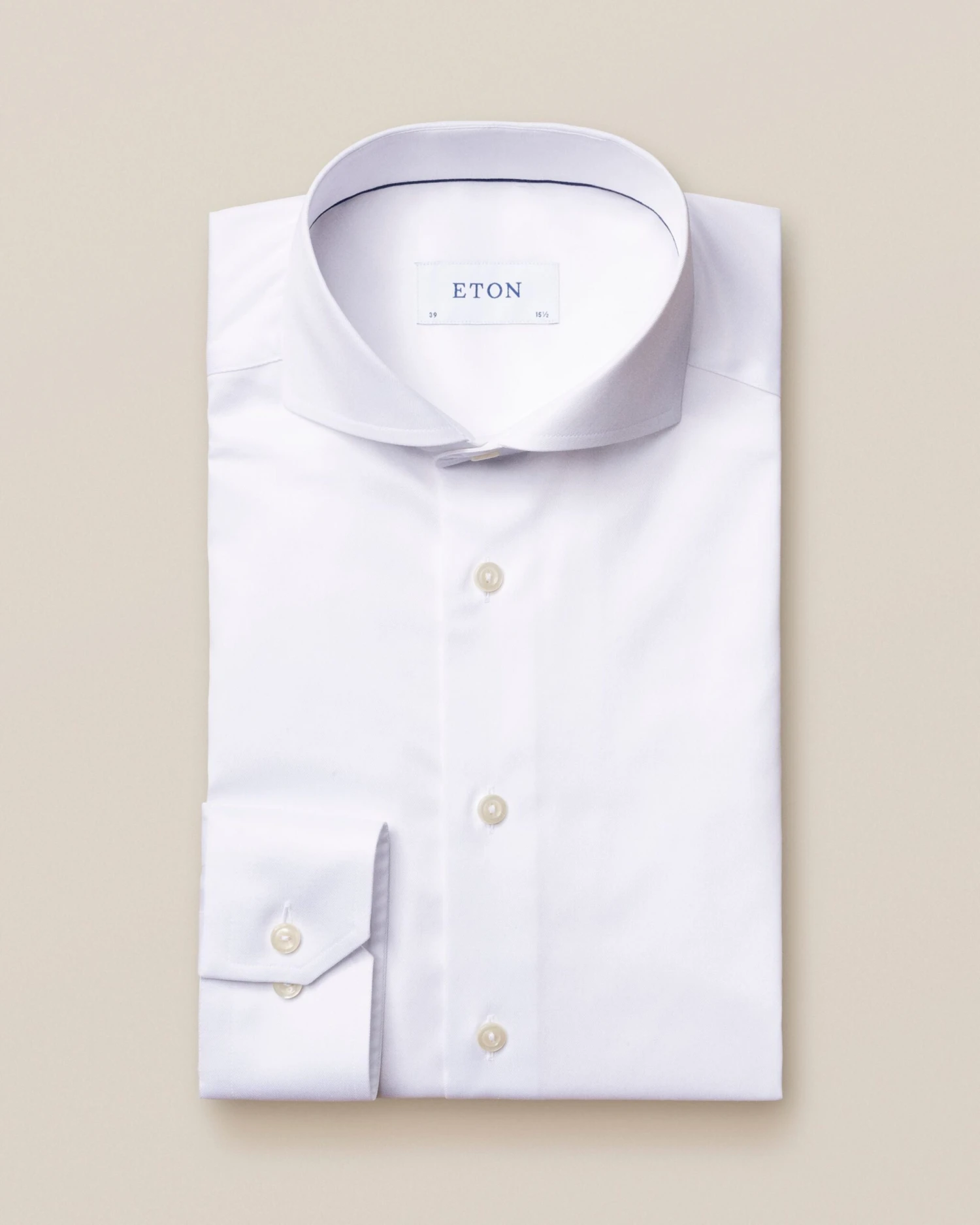 White Signature Twill Extreme Cut Away Collar Slim Fit Shirt - ETON 3 White Signature Twill Extreme Cut Away Collar Slim Fit Shirt - ETON