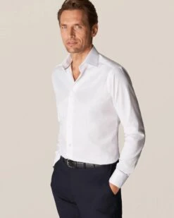 White Signature Twill Slim Fit Dress Shirt - ETON 18 White Signature Twill Slim Fit Dress Shirt - ETON -ETON Store 6218 4322035d5b full