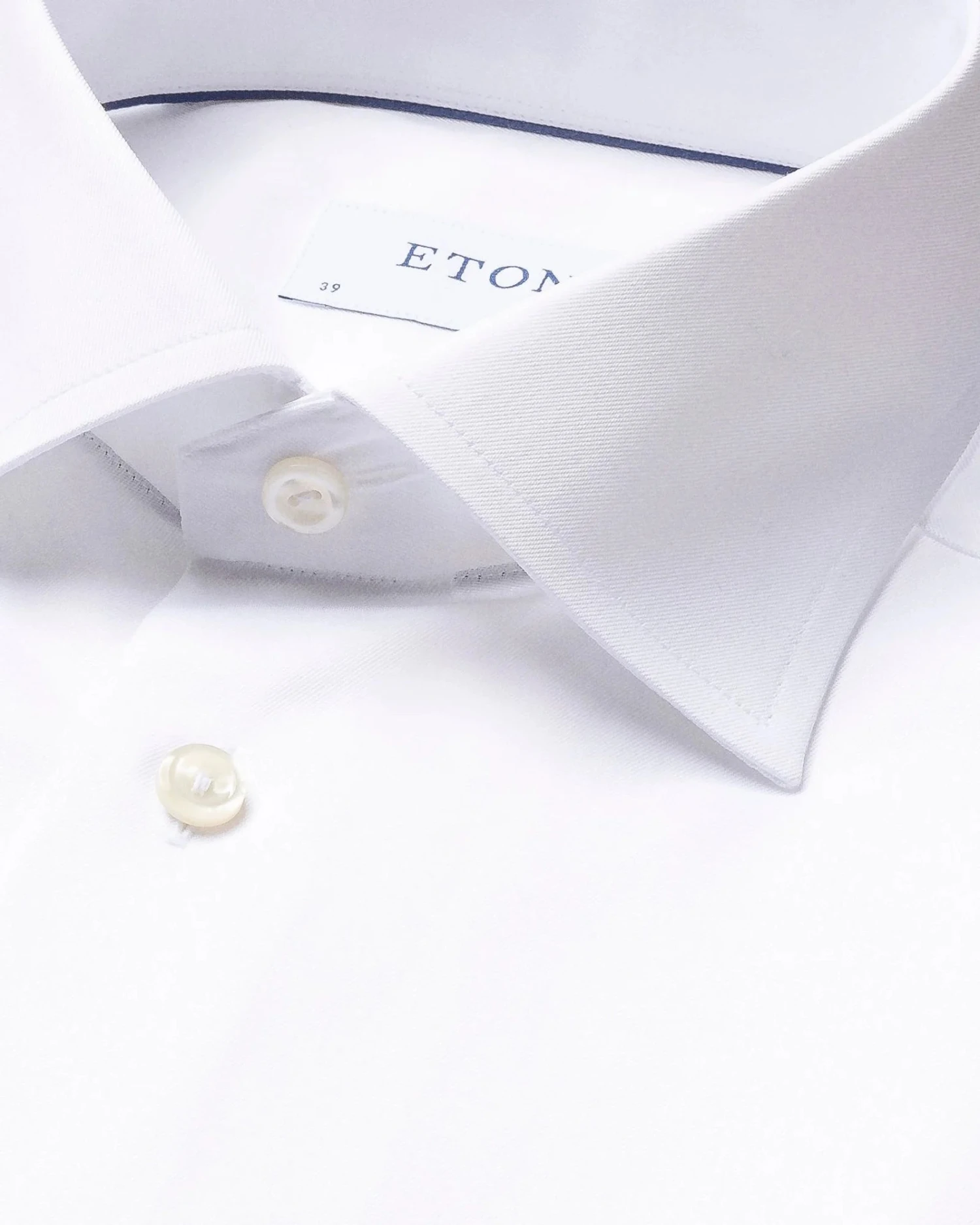 White Signature Twill Slim Fit Dress Shirt - ETON 5 White Signature Twill Slim Fit Dress Shirt - ETON - Image 3