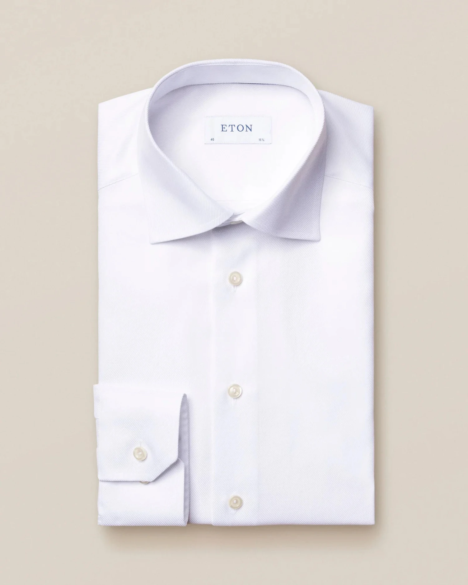 White Textured Twill Contemporary Fit Dress Shirt - ETON 3 White Textured Twill Contemporary Fit Dress Shirt - ETON