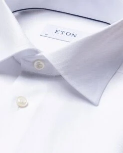 White Textured Twill Contemporary Fit Dress Shirt - ETON 13 White Textured Twill Contemporary Fit Dress Shirt - ETON -ETON Store 6231 d09b0fe7e5 full