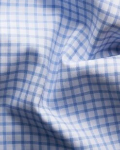 Light Blue Checked Natural Stretch Twill Slim Fit Shirt - ETON 7 Light Blue Checked Natural Stretch Twill Slim Fit Shirt - ETON -ETON Store 6253 a26790b557 original