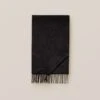 Black Solid Ultra-Soft Cashmere Scarf - ETON