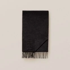 Black Solid Ultra-Soft Cashmere Scarf - ETON