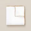 White With Beige Detail Linen Pocket Square - ETON 1 White With Beige Detail Linen Pocket Square - ETON -ETON Store 6338 db8ce0b313 original