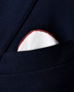White With Red Edges Linen Pocket Square - ETON 7 White With Red Edges Linen Pocket Square - ETON -ETON Store 6340 f1b5b1a55a original