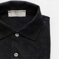 Anthracite Charcoal Royal Merino Wool Polo Shirt - FILIPPO DE LAURENTIIS -ETON Store 6410 060070 3700 filippo de laurentiis polohemd langarm 004 s.1721118912 44b359f3 a060 45cc 9fc2 2e32d464d2c6