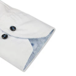 Stenströms White Contrast Trim Cotton Twill Fitted Body Shirt 7 Stenströms White Contrast Trim Cotton Twill Fitted Body Shirt -ETON Store 6752210581000 5