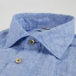 Blue Linen Fitted Body Shirt - Stenströms 6 Blue Linen Fitted Body Shirt - Stenströms -ETON Store 6757217970120 3