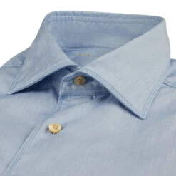 Casual Blue Fitted Body Casual Poplin Shirt - Stenströms -ETON Store 6757218765120 3