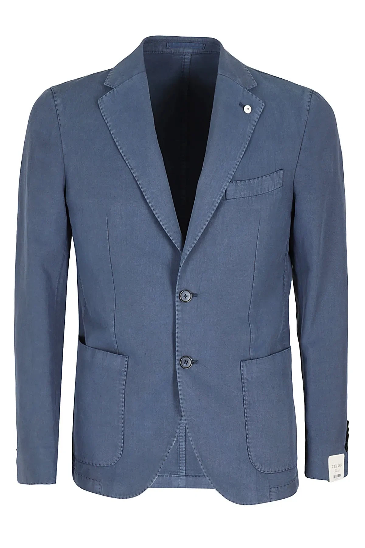 Blue Lyocell & Linen Unconstructed Jacket - LBM 1911 5 Blue Lyocell & Linen Unconstructed Jacket - LBM 1911 - Image 3