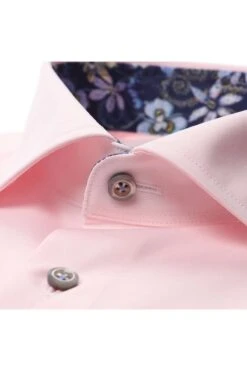 Soft Pink Contrast Twill Fitted Body Shirt - Stenströms 7 Soft Pink Contrast Twill Fitted Body Shirt - Stenströms -ETON Store 684751 0508 540 1 800