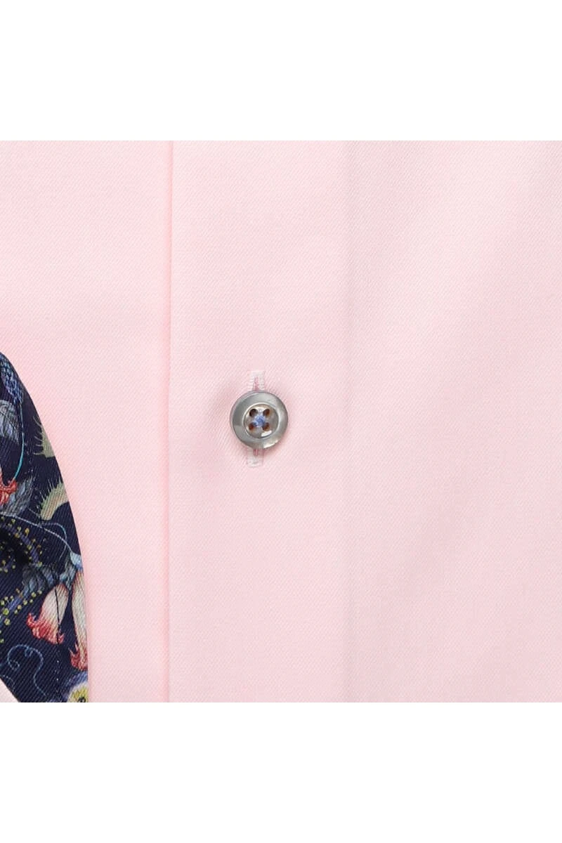Soft Pink Contrast Twill Fitted Body Shirt - Stenströms 6 Soft Pink Contrast Twill Fitted Body Shirt - Stenströms - Image 4
