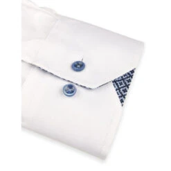White Twill Fitted Body Blue Contrast Shirt W/ Extra Long Sleeves - Stenströms 7 White Twill Fitted Body Blue Contrast Shirt W/ Extra Long Sleeves - Stenströms -ETON Store 6847510518000 5 7c101782 518e 4f19 897f 60a050510925