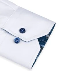 White W/ Navy Contrast Twill Fitted Body Shirt - Stenströms 8 White W/ Navy Contrast Twill Fitted Body Shirt - Stenströms -ETON Store 6847510522000 5