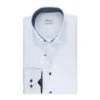 White W/ Blue Contrast Textured Twill Fitted Body Shirt - Stenströms 1 White W/ Blue Contrast Textured Twill Fitted Body Shirt - Stenströms -ETON Store 6847510536000 1