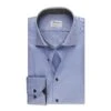 Blue W/ Contrast Textured Twill Fitted Body Shirt - Stenströms
