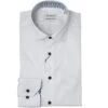White W/ Contrast Details & Heart Motif Trim Slimline Shirt - Stenströms