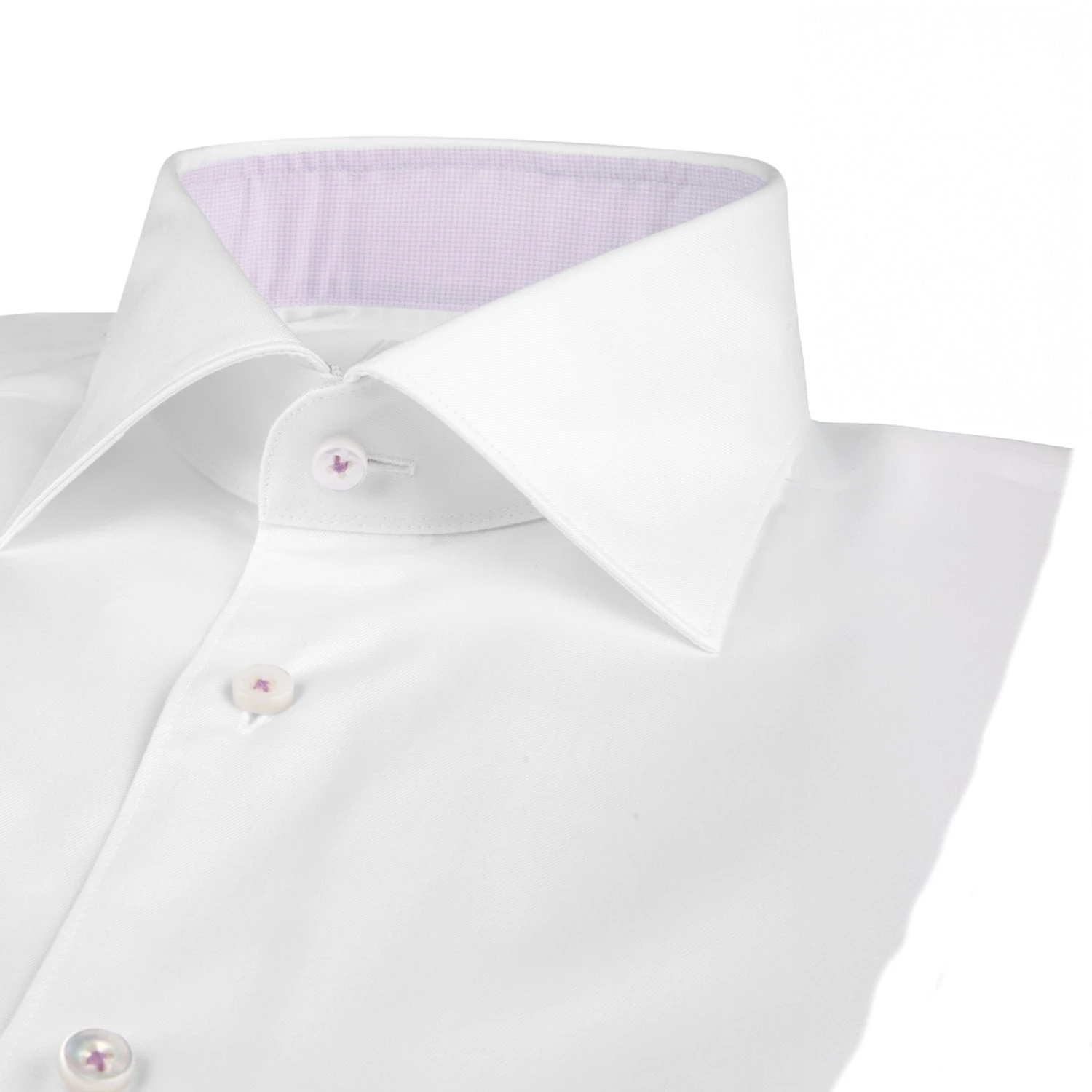 White Contrast Twill Fitted Body Shirt - Stenströms 4 White Contrast Twill Fitted Body Shirt - Stenströms - Image 2