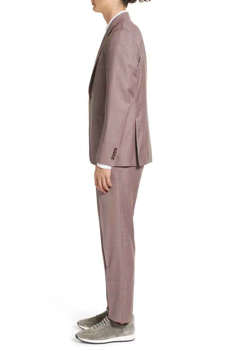 Pale Berry Urban Slim Sartorial Fit Wool Suit - Jack Victor 6 Pale Berry Urban Slim Sartorial Fit Wool Suit - Jack Victor - Image 4