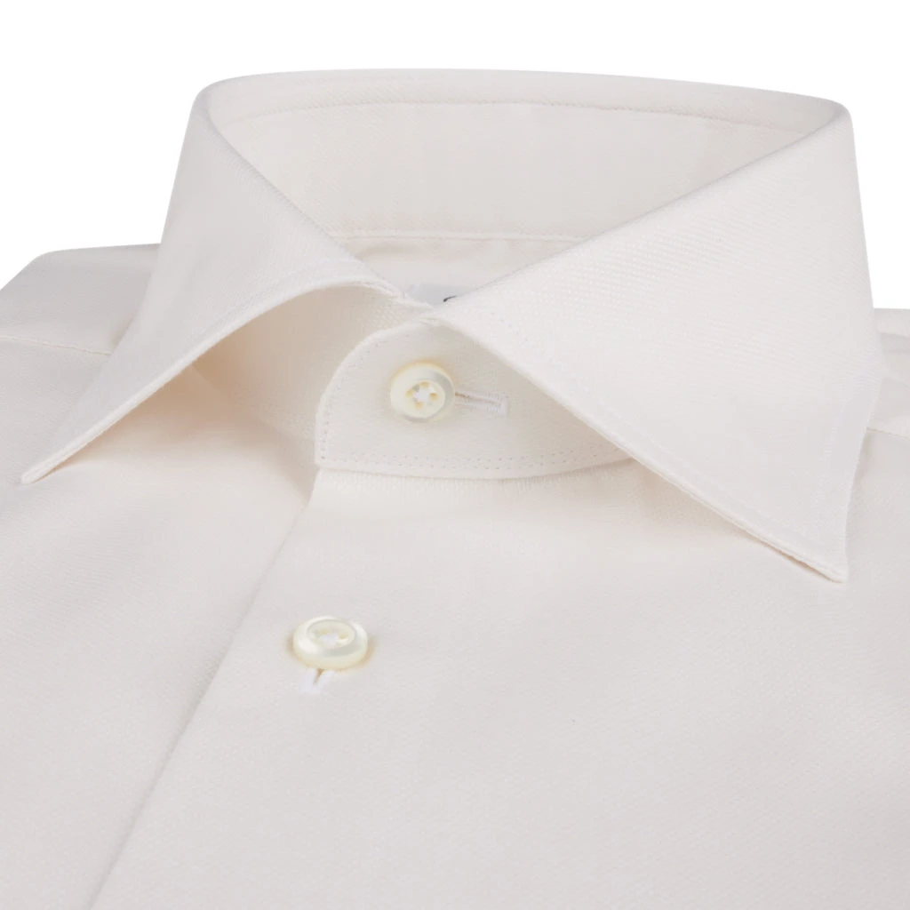 Offwhite Oxford Slimline Shirt - Stenströms 4 Offwhite Oxford Slimline Shirt - Stenströms - Image 2