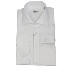 White Linen Slimline Dress Shirt - Stenströms 9 White Linen Slimline Dress Shirt - Stenströms -ETON Store 7027917021000 STENSTROMS 2