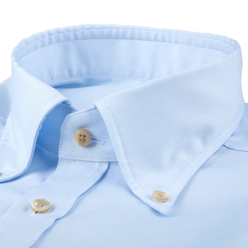 Casual Light Blue Oxford Slimline Shirt - Stenströms 4 Casual Light Blue Oxford Slimline Shirt - Stenströms - Image 2