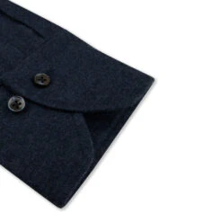 Navy Blue Flannel Slimline Casual Shirt - Stenströms 7 Navy Blue Flannel Slimline Casual Shirt - Stenströms -ETON Store 7122618435190 5
