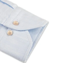 Casual Blue Textured Twill Slimline Shirt - Stenströms 7 Casual Blue Textured Twill Slimline Shirt - Stenströms -ETON Store 7125018721100 5
