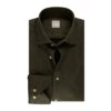 Dark Green Flannel Slimline Casual Shirt - Stenströms