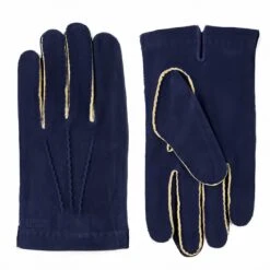 Ultra Navy Damien Sueded Tanned Goat Leather Gloves - Hestra