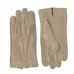 Natural Gray Damien Sueded Tanned Goat Leather Gloves - Hestra