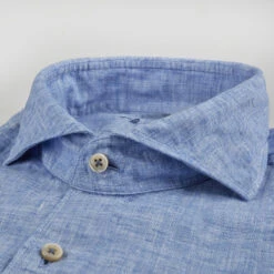 Blue Linen Slimline Shirt - Stenströms -ETON Store 7742217970120 3