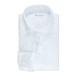 White Linen Fitted Body Casual Shirt - Stenströms -ETON Store 7747217970000 1