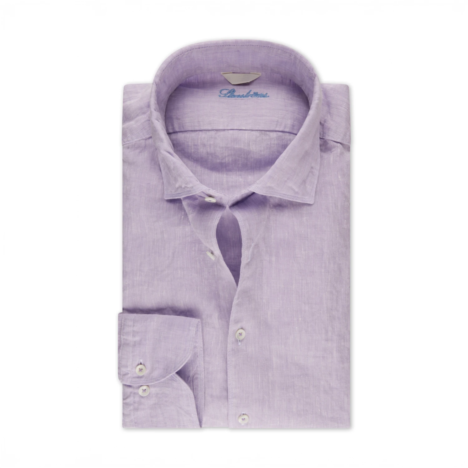 Light Lavender Linen Casual Slimline Shirt - Stenströms 3 Light Lavender Linen Casual Slimline Shirt - Stenströms