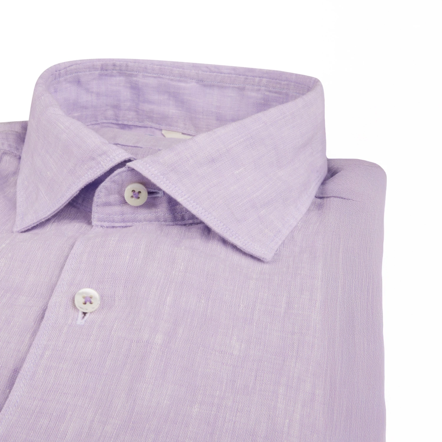 Light Lavender Linen Casual Slimline Shirt - Stenströms 4 Light Lavender Linen Casual Slimline Shirt - Stenströms - Image 2