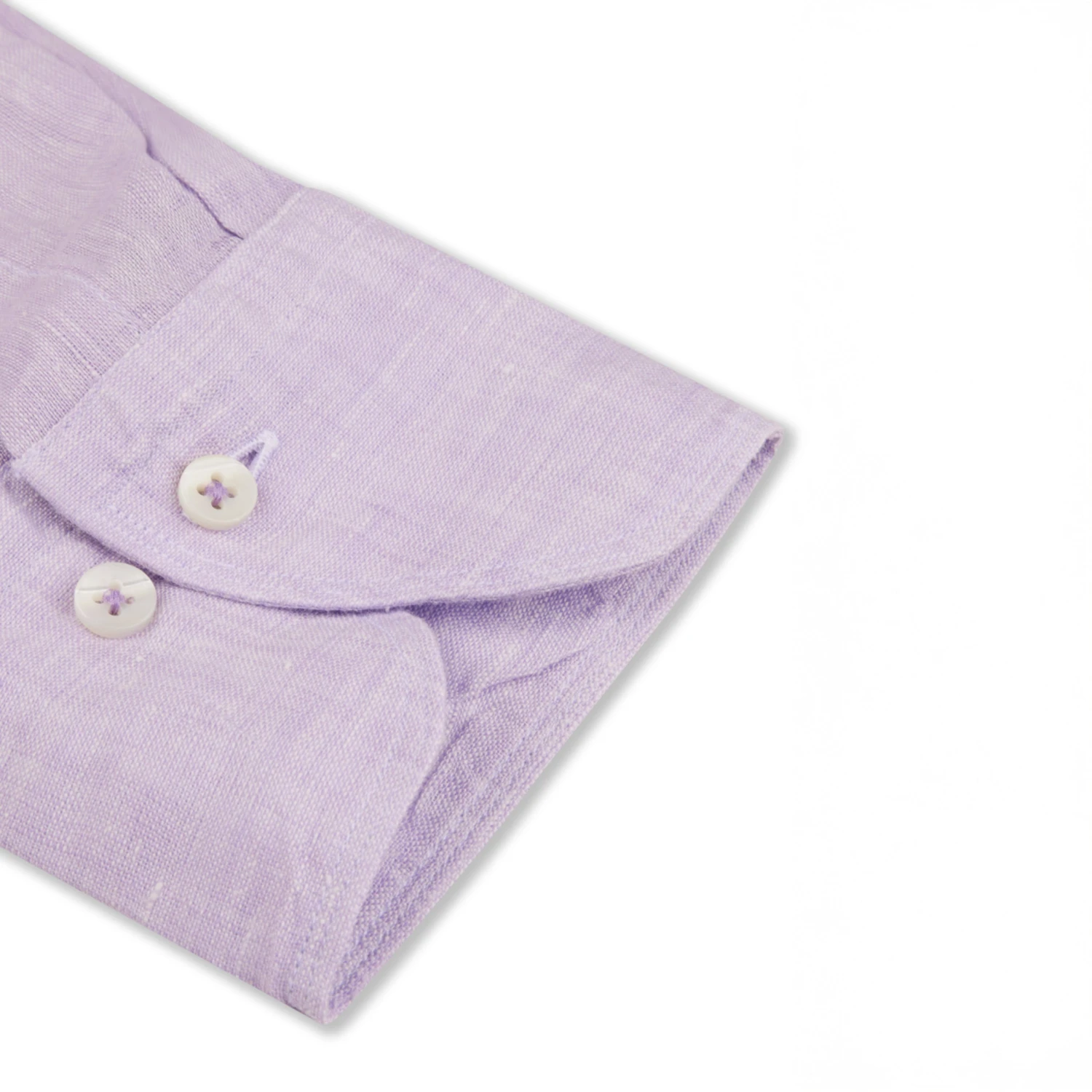 Light Lavender Linen Casual Slimline Shirt - Stenströms 5 Light Lavender Linen Casual Slimline Shirt - Stenströms - Image 3