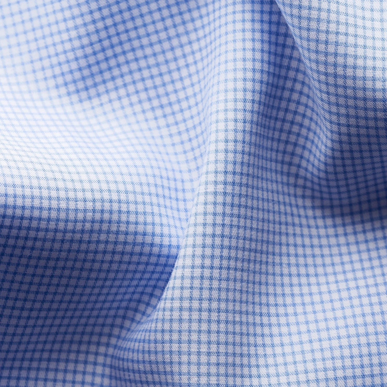 Light Blue Checked Fine Twill Contemporary Fit Shirt - ETON 5 Light Blue Checked Fine Twill Contemporary Fit Shirt - ETON - Image 3