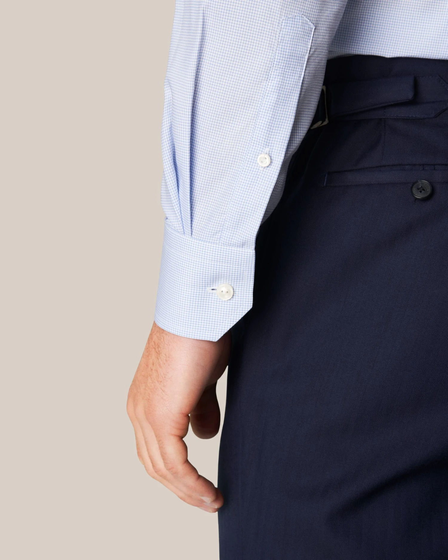 Light Blue Checked Fine Twill Contemporary Fit Shirt - ETON 11 Light Blue Checked Fine Twill Contemporary Fit Shirt - ETON - Image 9