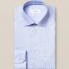 Light Blue Checked Fine Twill Contemporary Fit Shirt - ETON
