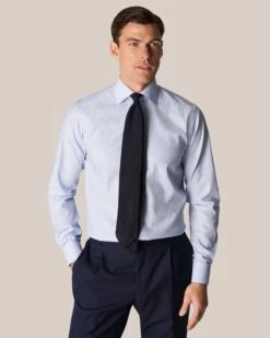 Light Blue Checked Fine Twill Contemporary Fit Shirt - ETON 18 Light Blue Checked Fine Twill Contemporary Fit Shirt - ETON -ETON Store 7766 ed8cbb6ec8 original