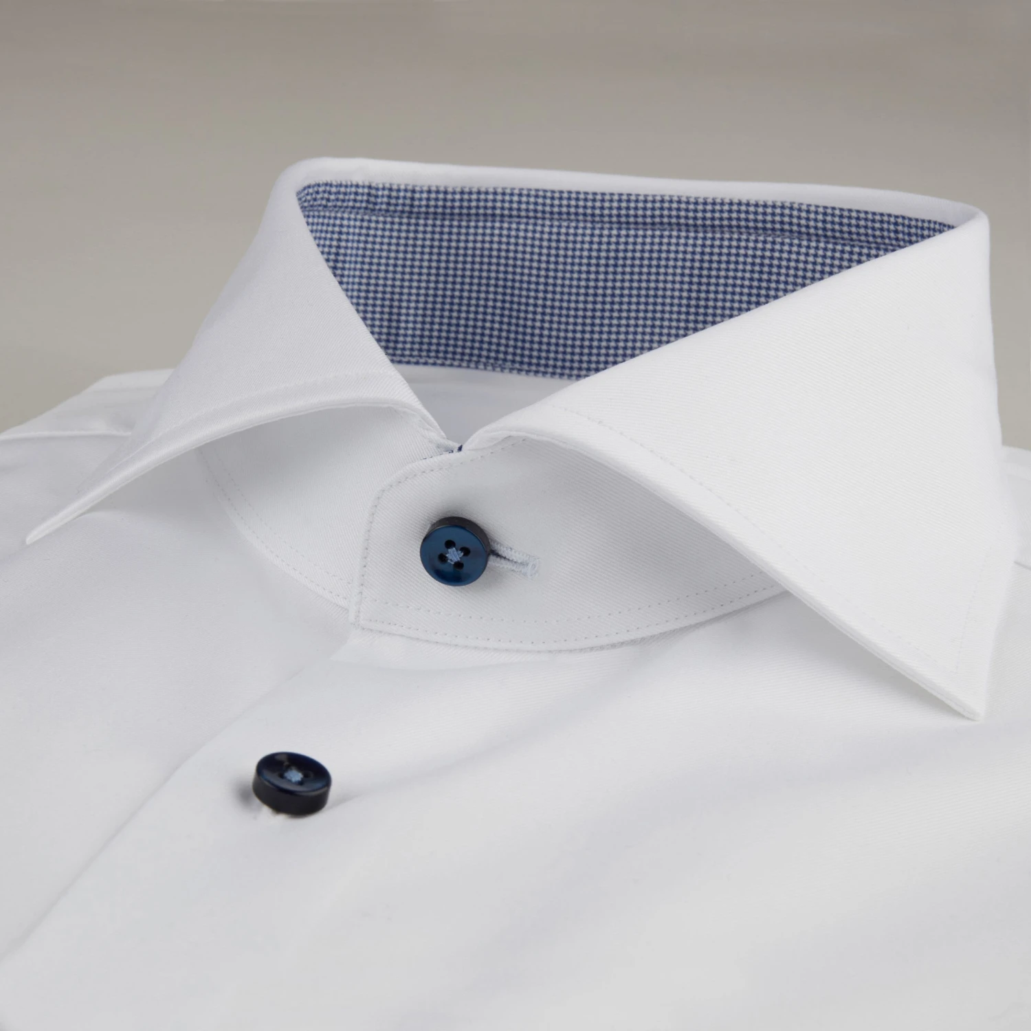 White Slimline Shirt With Contrast Details - Stenströms 4 White Slimline Shirt With Contrast Details - Stenströms - Image 2