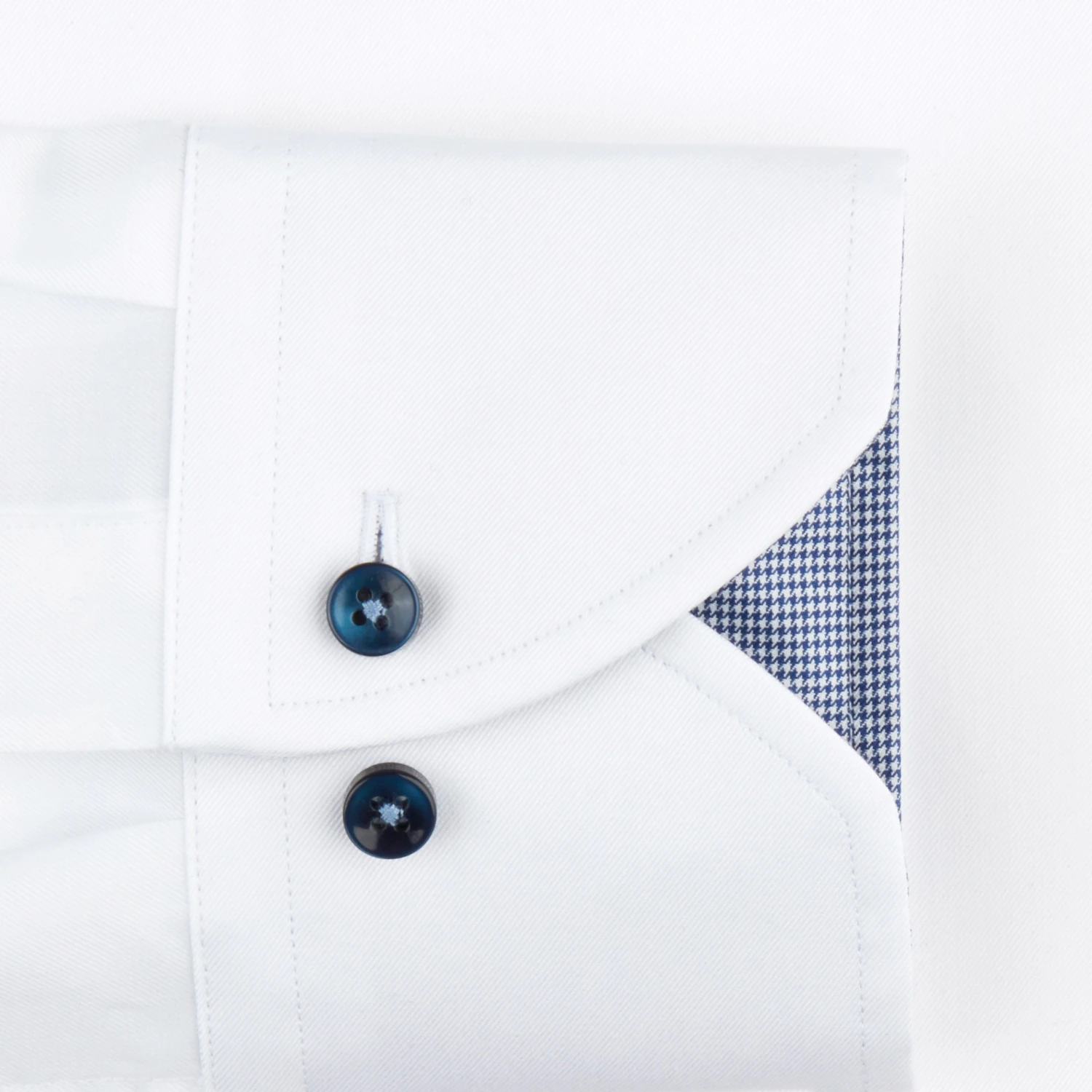 White Slimline Shirt With Contrast Details - Stenströms 5 White Slimline Shirt With Contrast Details - Stenströms - Image 3