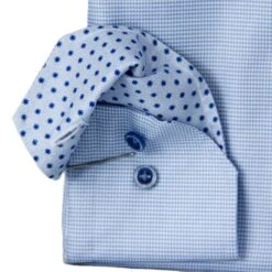 Light Blue W/ Contrast Buttons & Trim Slimline Shirt - Stenströms 13 Light Blue W/ Contrast Buttons & Trim Slimline Shirt - Stenströms -ETON Store 7847510541110 Stenstroms Fitted Body 4