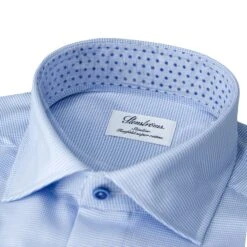 Light Blue W/ Contrast Buttons & Trim Slimline Shirt - Stenströms 10 Light Blue W/ Contrast Buttons & Trim Slimline Shirt - Stenströms -ETON Store 7847510541110 Stenstroms Fitted Body 5
